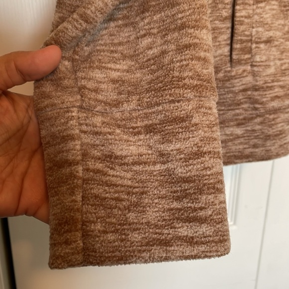 Women’s Calvin Klein Performance fleece Brown heather Quick dry full zip pockets - Picture 5 of 9
